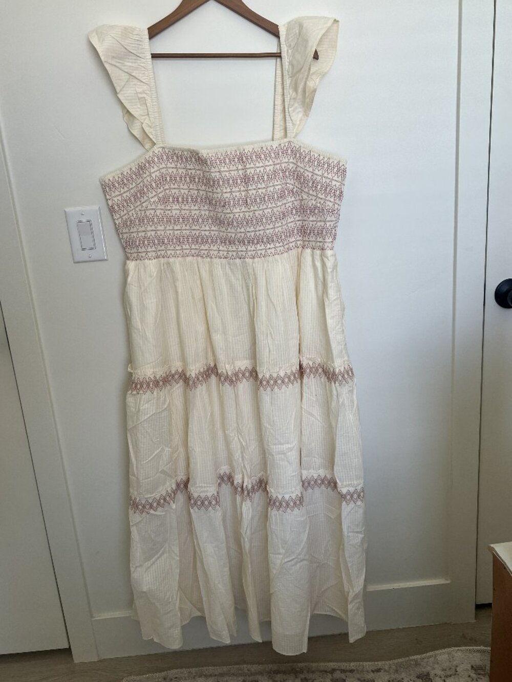 Tiered Embroidered Dress